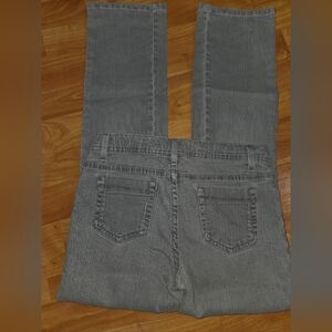 Girls Sz 10 Faded Glory Grey Denim Adjustable Waist Stretch Jeans